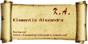 Klementis Alexandra névjegykártya